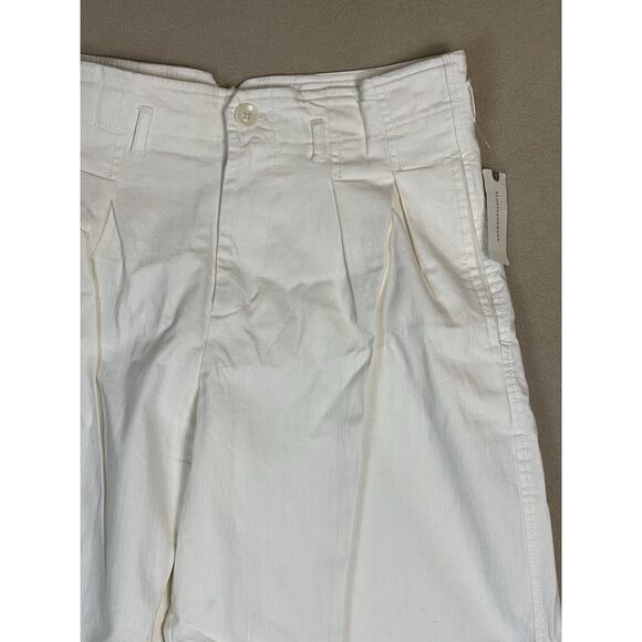 Anthropologie Maeve Pants Womens 8 Ivory The Colette Casual High Waist Adult NWT - Picture 2 of 14
